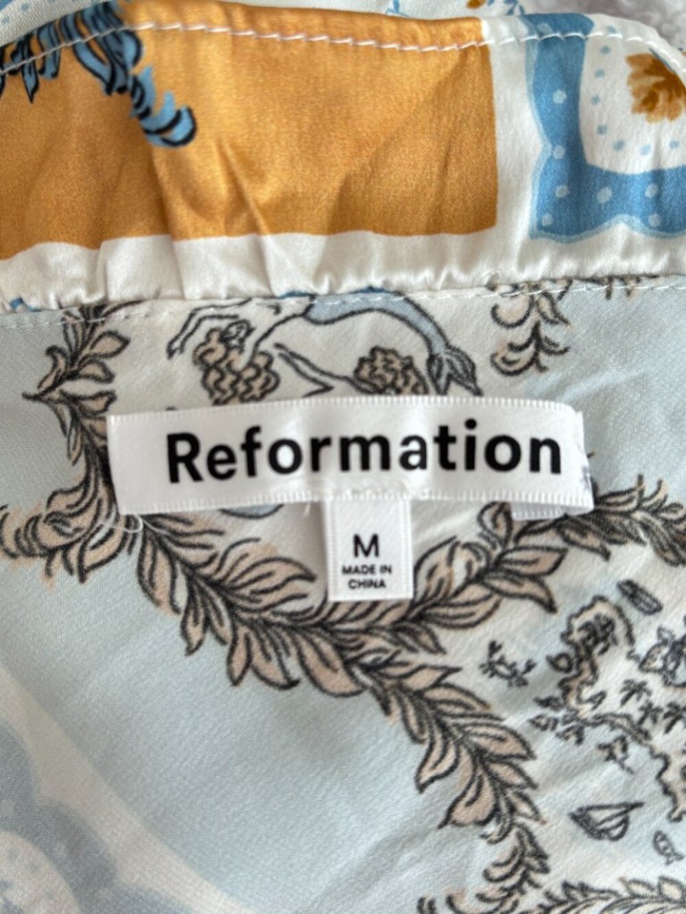 Reformation Aribella Ruffled Printed Silk-Charmeuse Maxi Dress - Picture 13 of 13